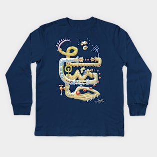 Dragón mecánico / Mechanical dragon Kids Long Sleeve T-Shirt